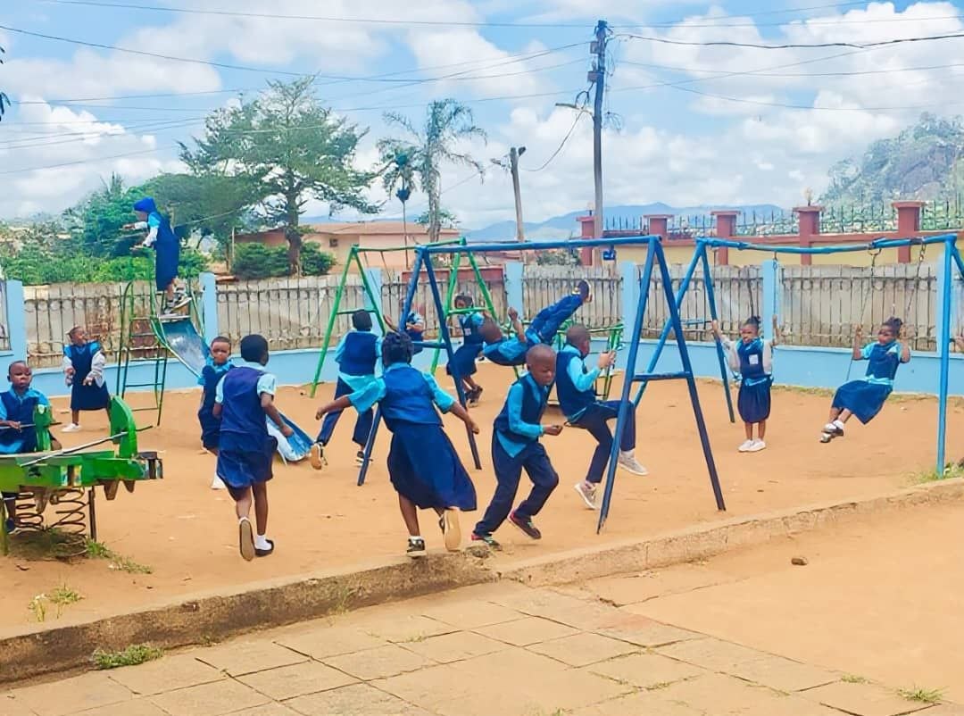 Pupils on the playing ground